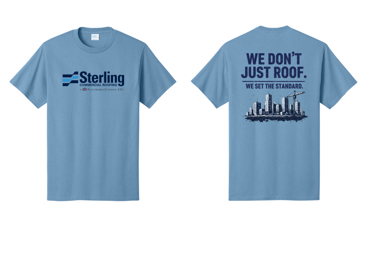 Port & Co™ Core Cotton Tee - Sterling, A Tecta American Company LLC (WE DON'T JUST ROOF)