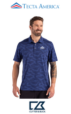 Cutter & Buck Coastline Recycled Double Peached Camo Print Mens Polo - Corporate