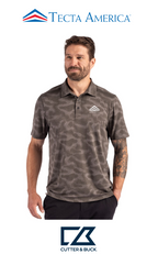 Cutter & Buck Coastline Recycled Double Peached Camo Print Mens Polo - Corporate
