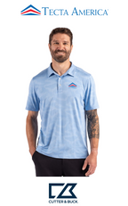 Cutter & Buck Coastline Recycled Double Peached Camo Print Mens Polo - Corporate