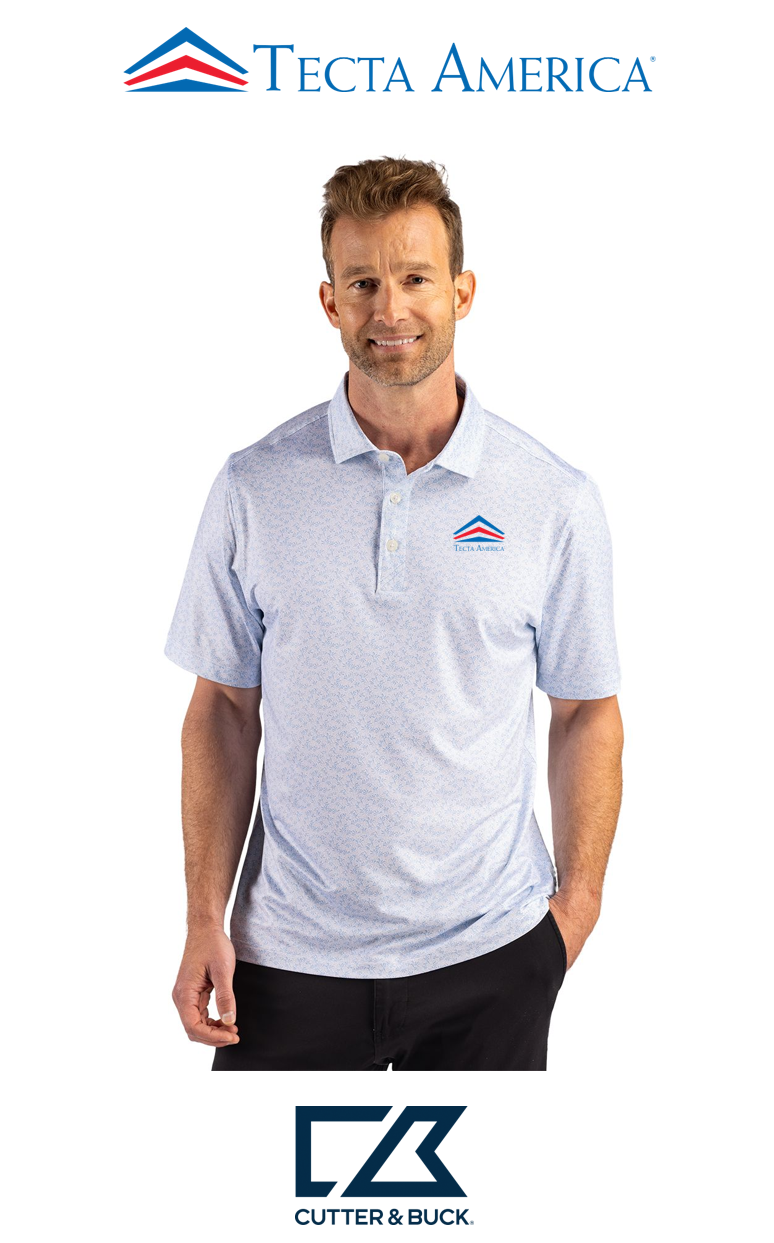 Cutter & Buck Pike Recycled Fern Print Mens Polo - Corporate