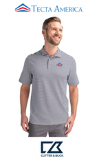 Cutter & Buck Virtue Recycled Stripe Featherlight Pique Mens Polo - Corporate