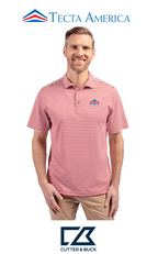 Cutter & Buck Virtue Recycled Stripe Featherlight Pique Mens Polo - Corporate