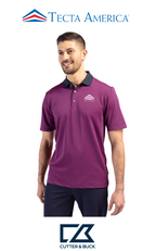 Cutter & Buck Virtue Recycled Micro Stripe Featherlight Pique Mens Polo - Corporate