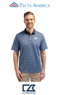 Cutter & Buck Virtue Recycled Micro Stripe Featherlight Pique Mens Polo - Corporate