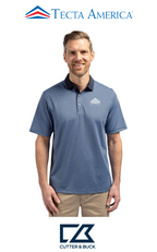 Cutter & Buck Virtue Recycled Micro Stripe Featherlight Pique Mens Polo - Corporate