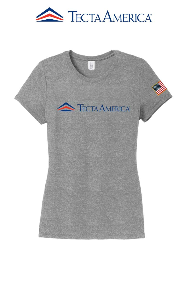 District® Women’s Perfect Tri® Tee "Tecta America" with Flag on Sleeve