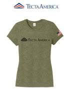 District® Women’s Perfect Tri® Tee "Tecta America" with Flag on Sleeve
