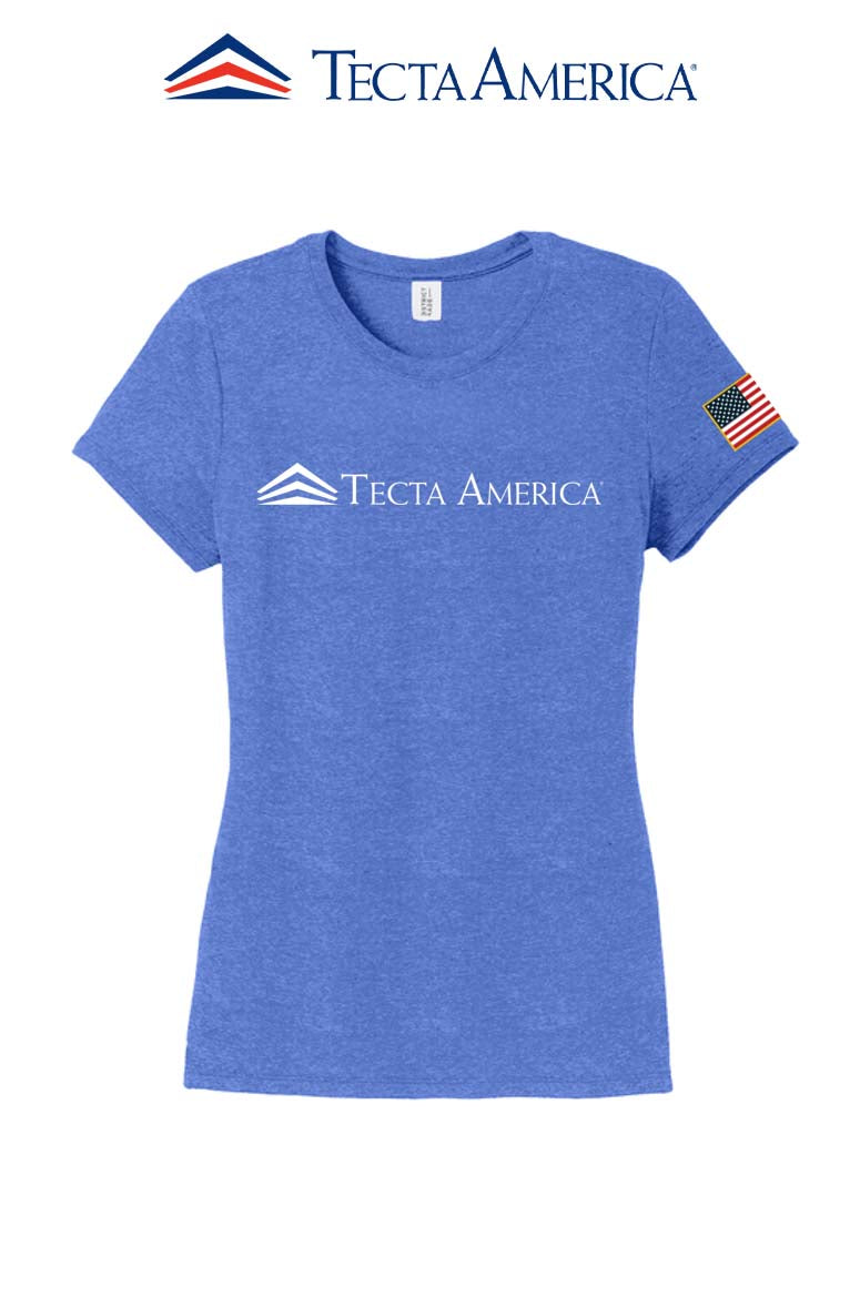 District® Women’s Perfect Tri® Tee "Tecta America" with Flag on Sleeve