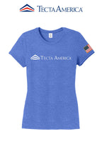 District® Women’s Perfect Tri® Tee "Tecta America" with Flag on Sleeve