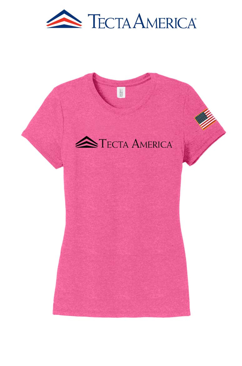 District® Women’s Perfect Tri® Tee "Tecta America" with Flag on Sleeve