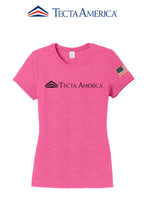 District® Women’s Perfect Tri® Tee "Tecta America" with Flag on Sleeve