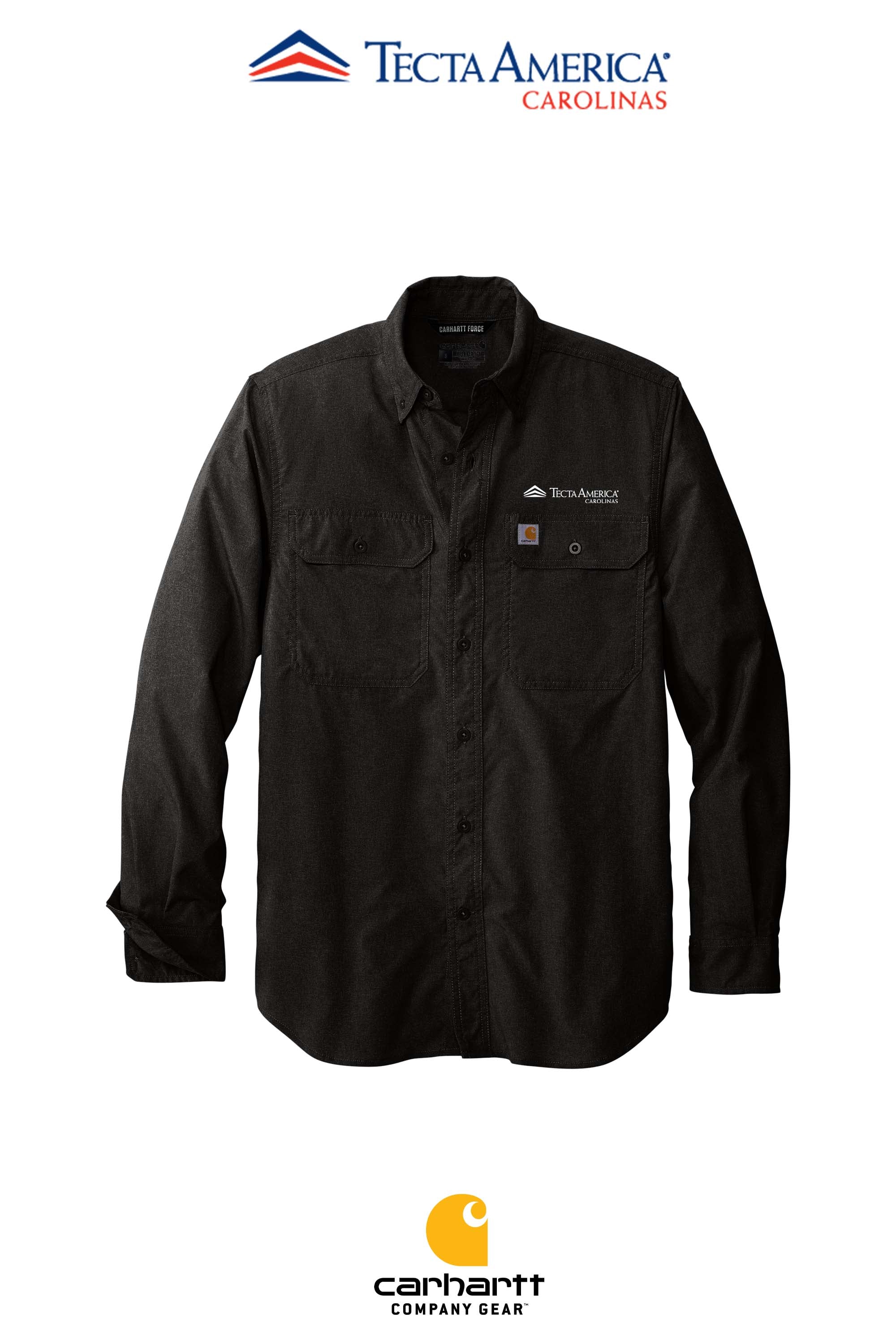 Carhartt Force® Solid Long Sleeve Shirt - Tecta America Carolinas LLC