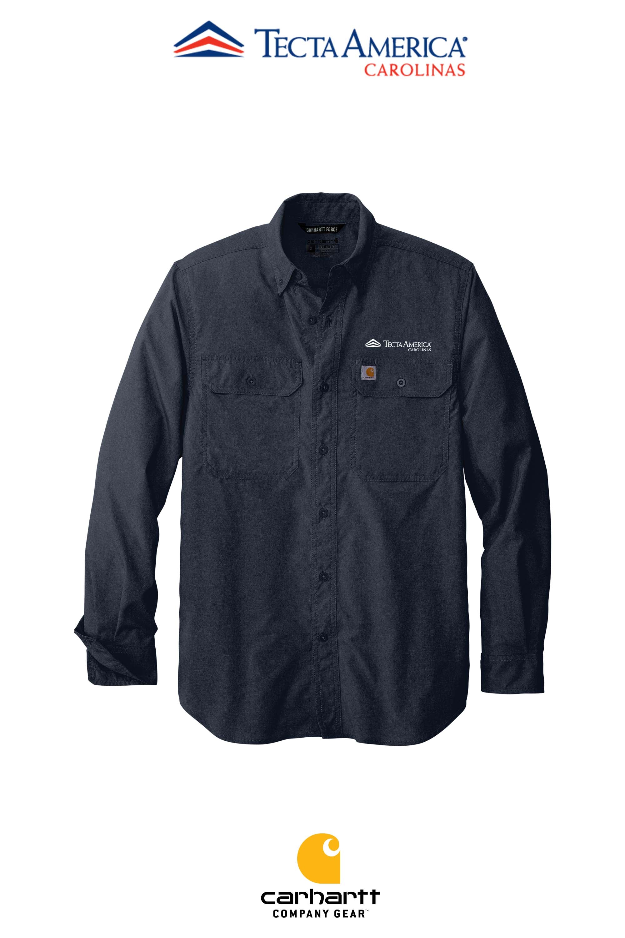 Carhartt Force® Solid Long Sleeve Shirt - Tecta America Carolinas LLC