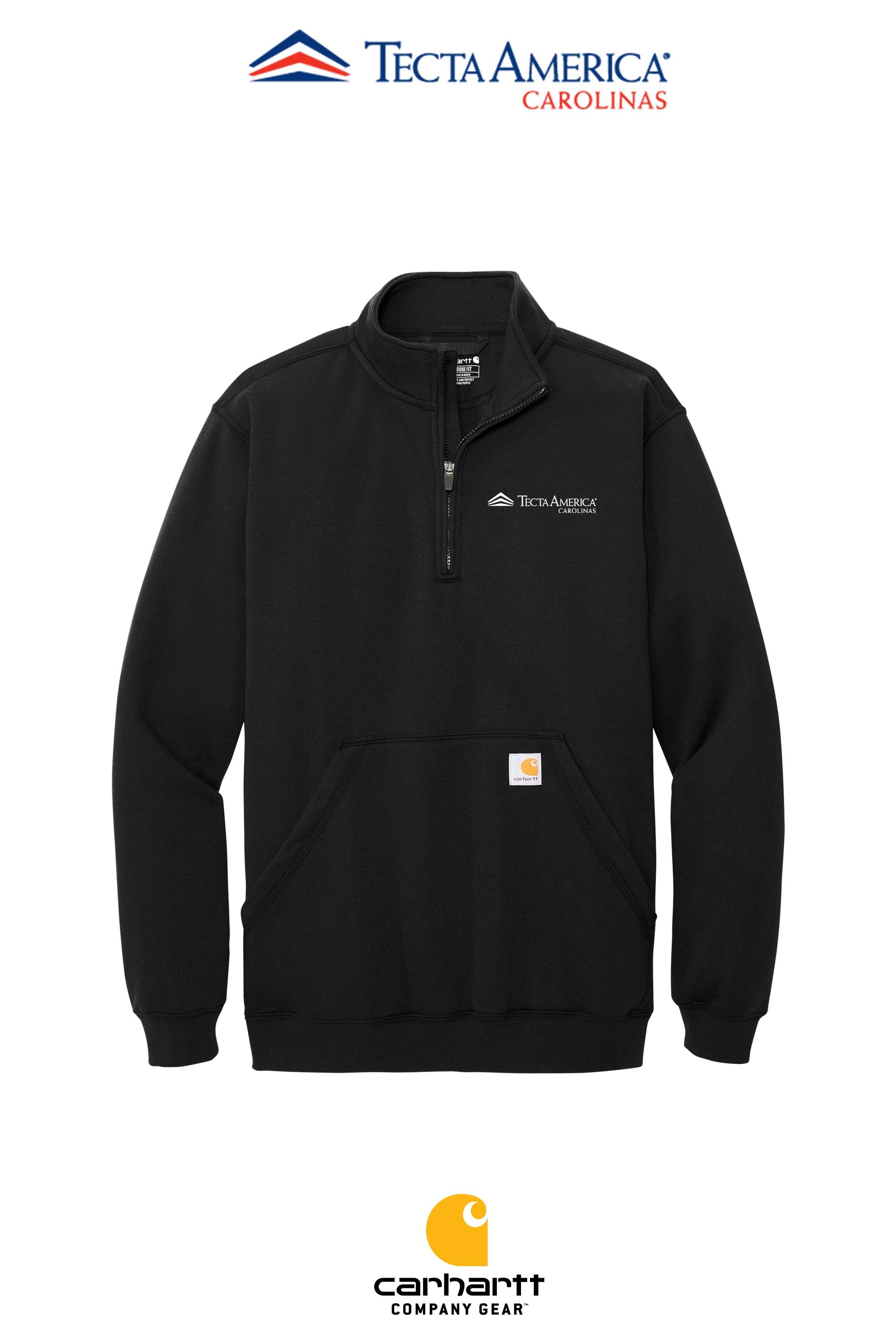 Carhartt® Midweight 1/4-Zip Mock Neck Sweatshirt - Tecta America Carolinas LLC
