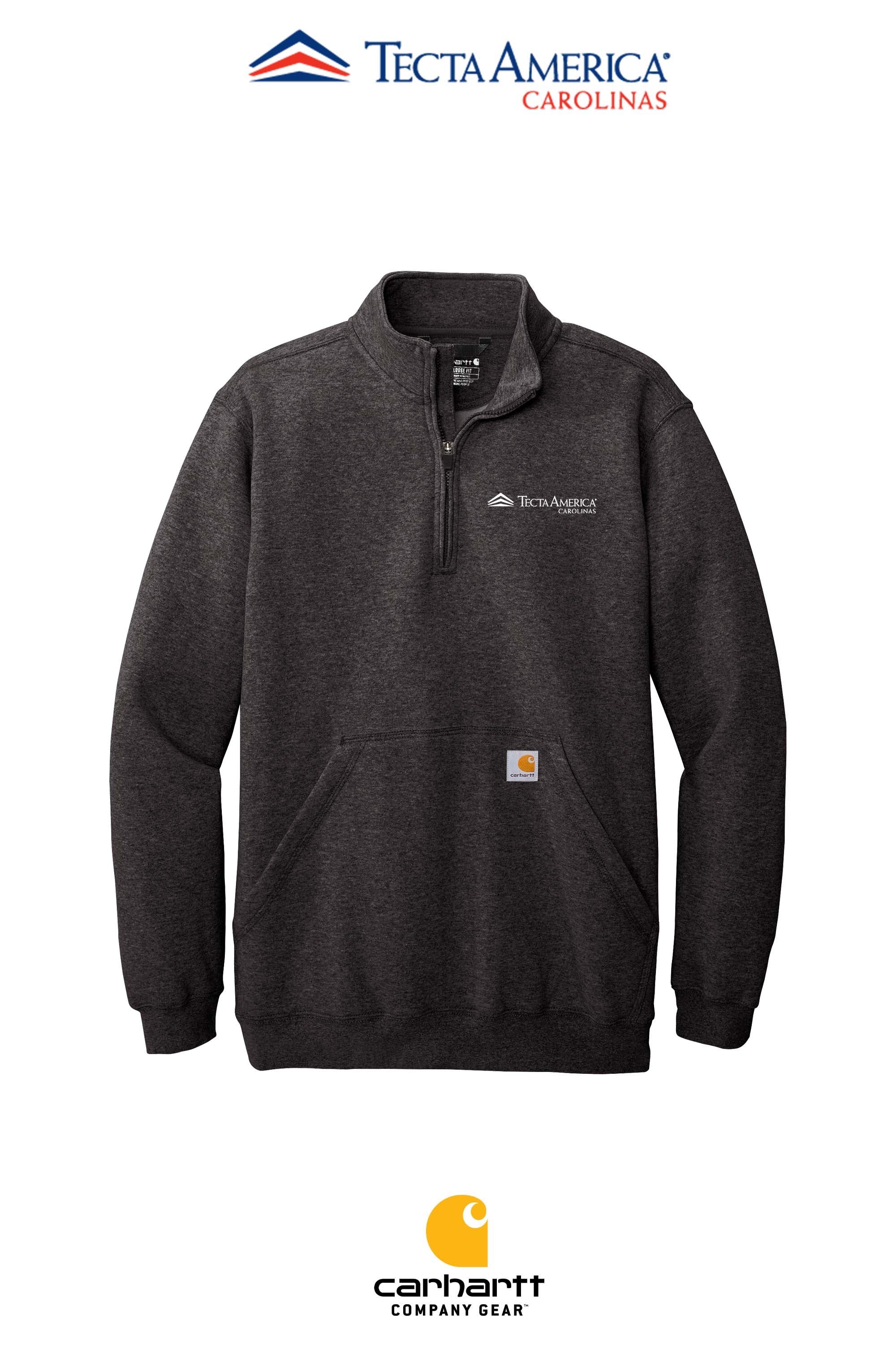 Carhartt® Midweight 1/4-Zip Mock Neck Sweatshirt - Tecta America Carolinas LLC