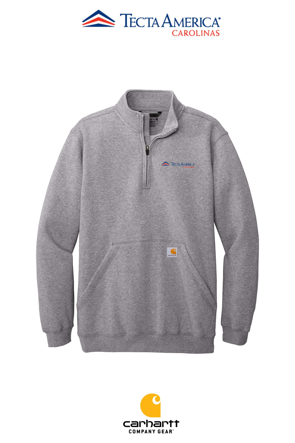 Carhartt® Midweight 1/4-Zip Mock Neck Sweatshirt - Tecta America Carolinas LLC