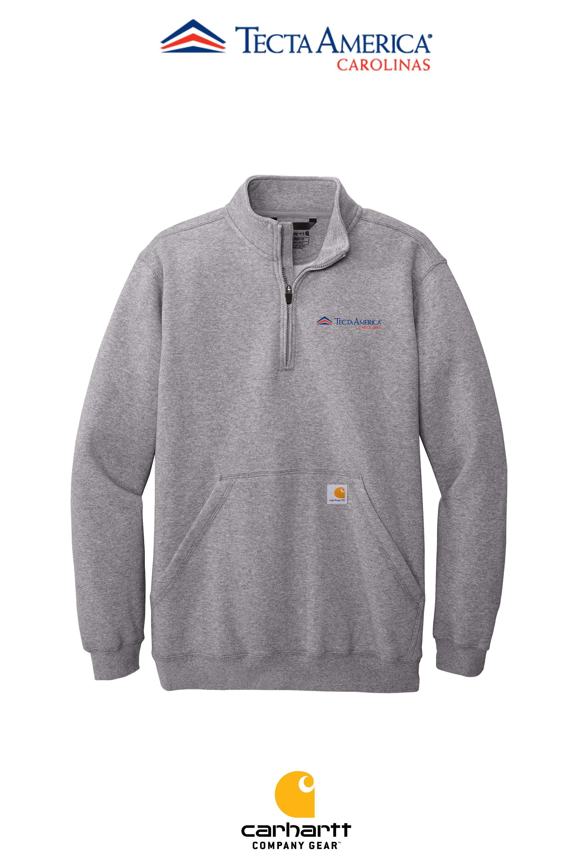 Carhartt® Midweight 1/4-Zip Mock Neck Sweatshirt - Tecta America Carolinas LLC