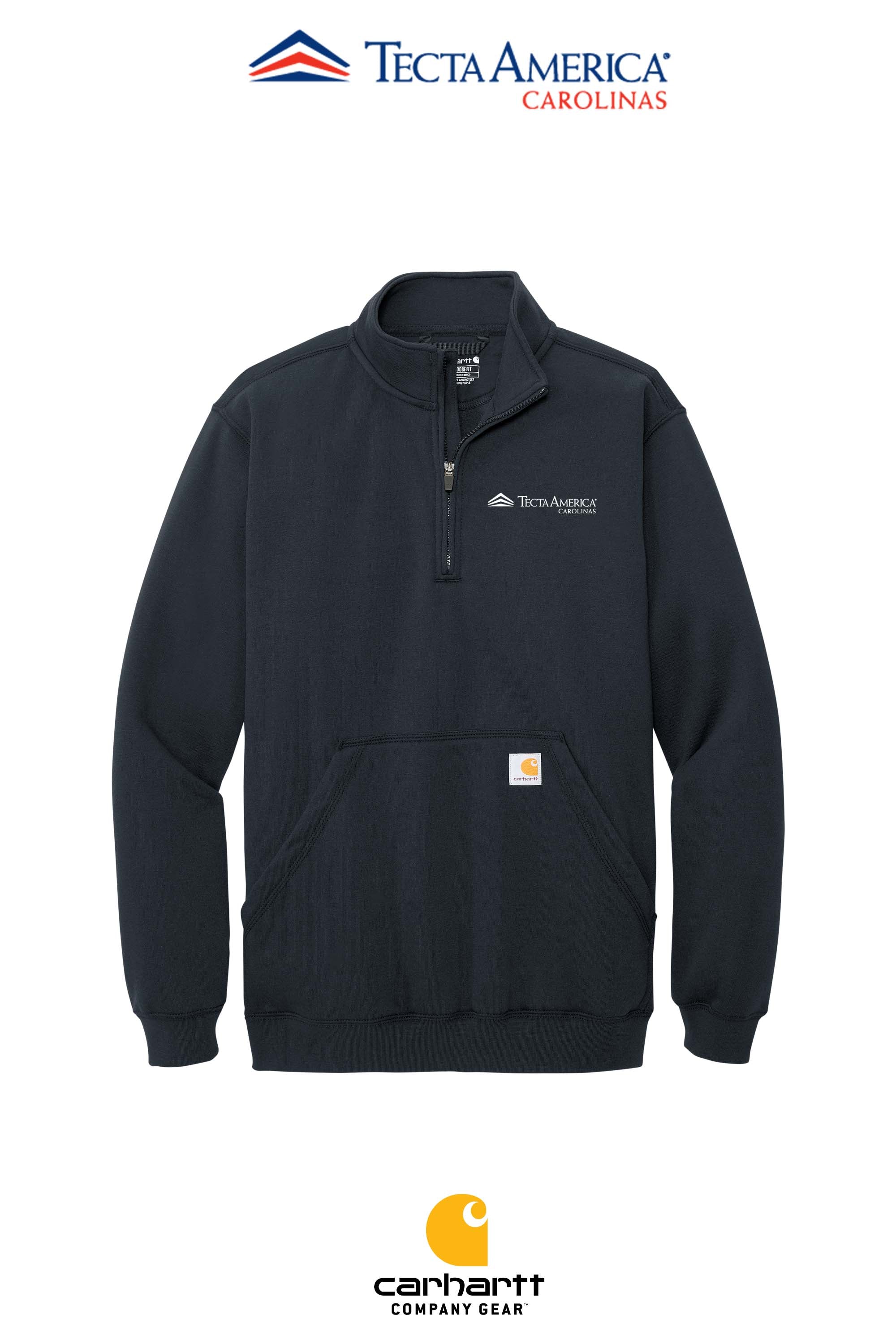 Carhartt® Midweight 1/4-Zip Mock Neck Sweatshirt - Tecta America Carolinas LLC