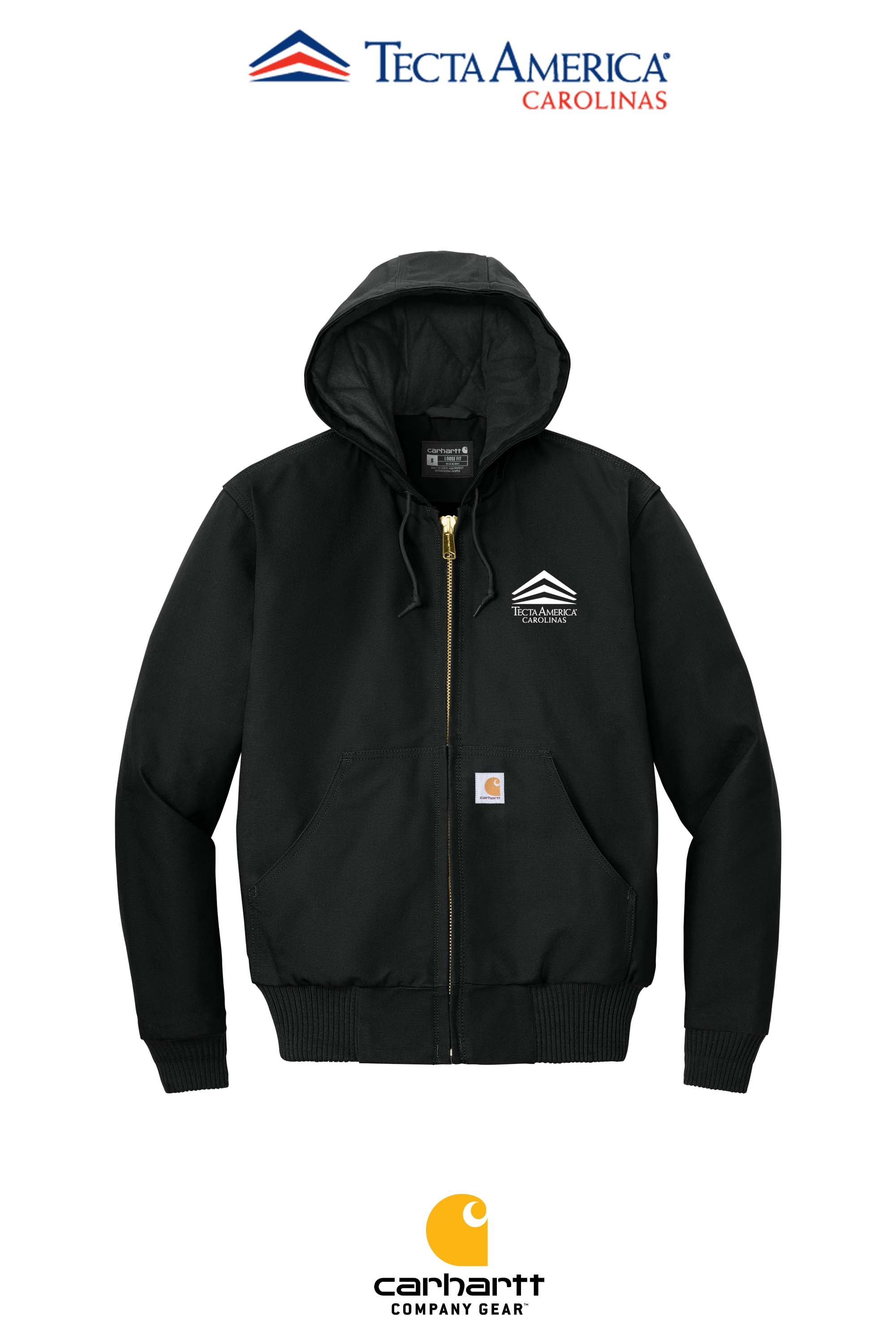 Carhartt® Quilted-Flannel-Lined Duck Active Jac - Tecta America Carolinas LLC