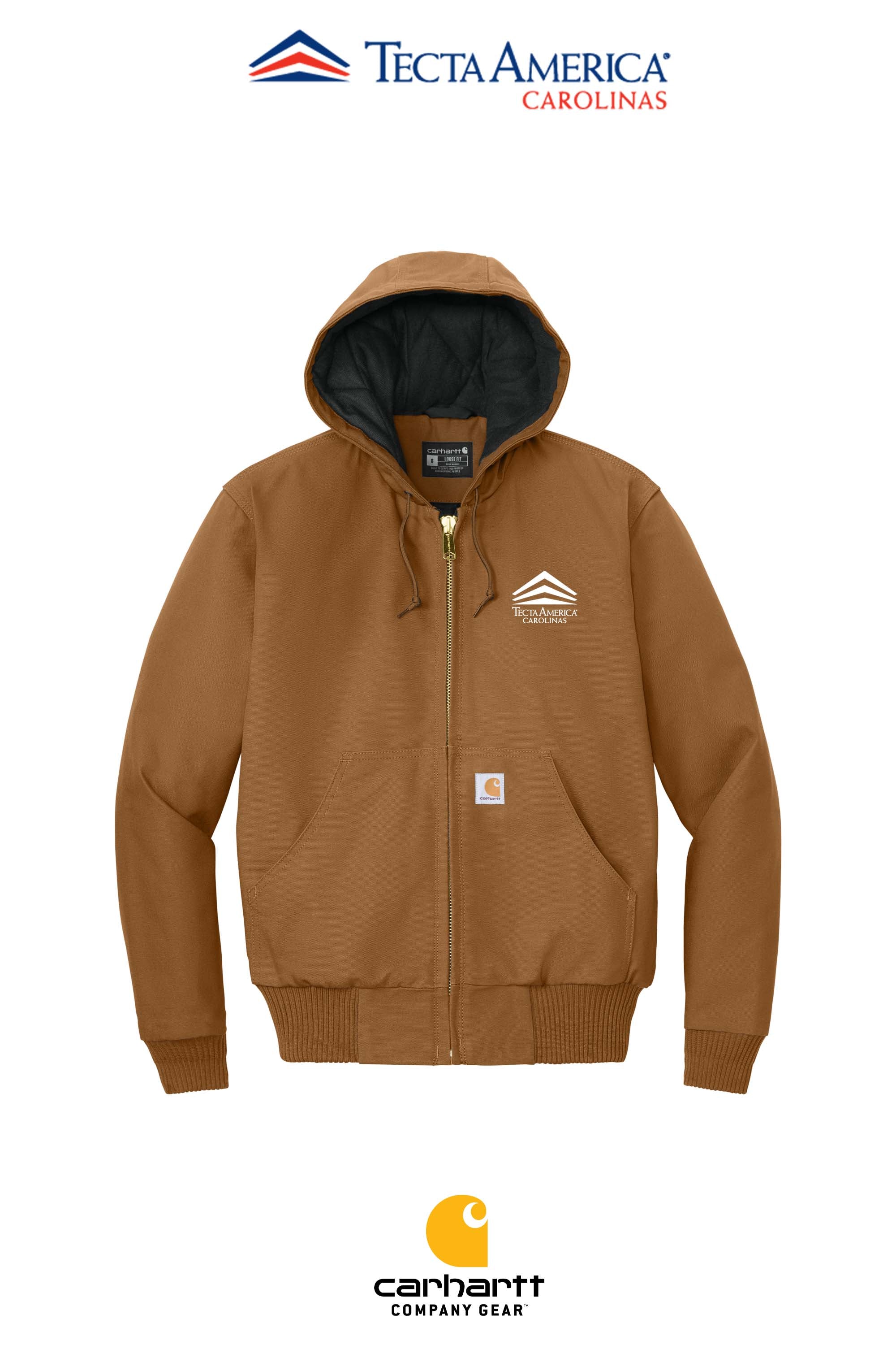 Carhartt® Quilted-Flannel-Lined Duck Active Jac - Tecta America Carolinas LLC