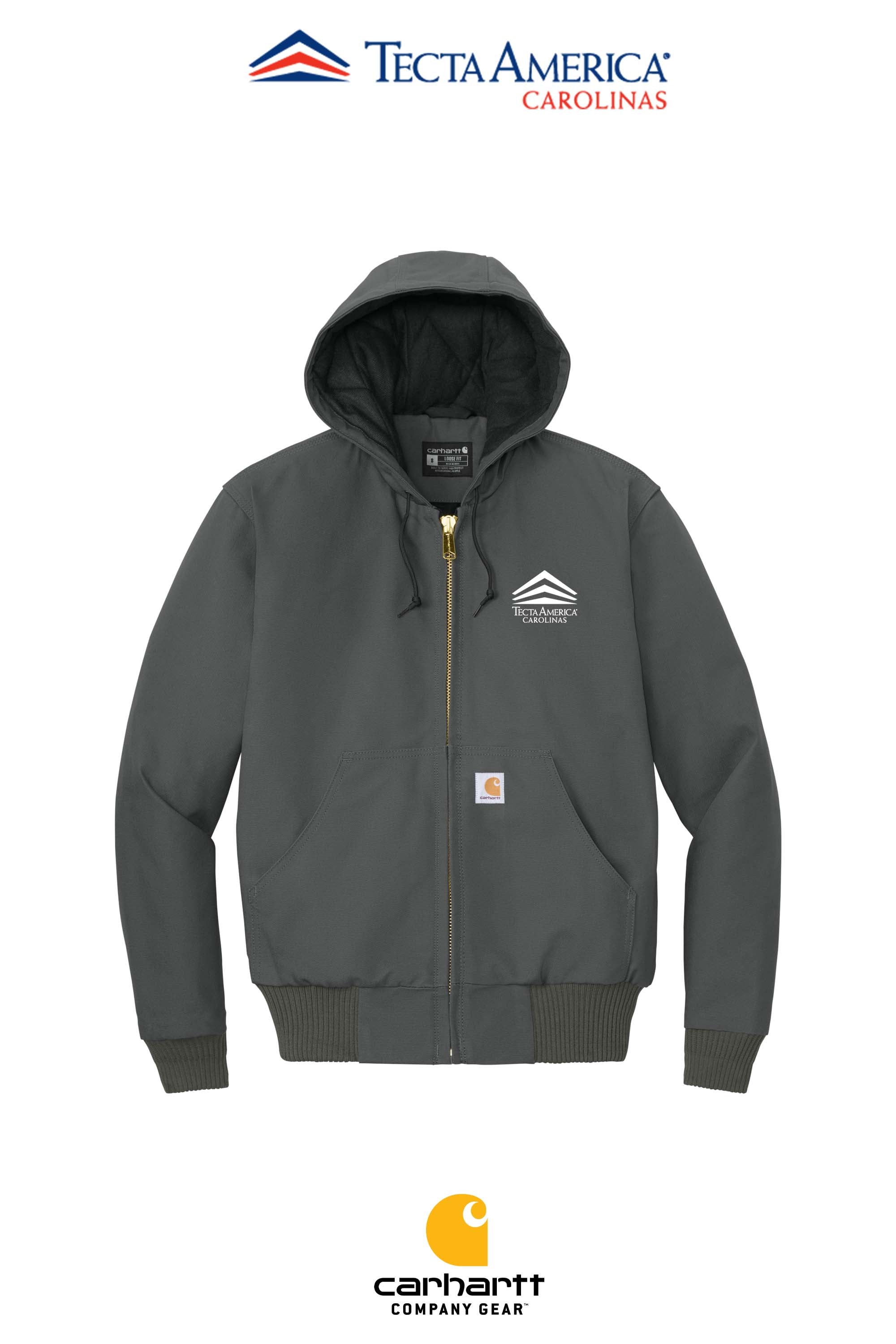 Carhartt® Quilted-Flannel-Lined Duck Active Jac - Tecta America Carolinas LLC
