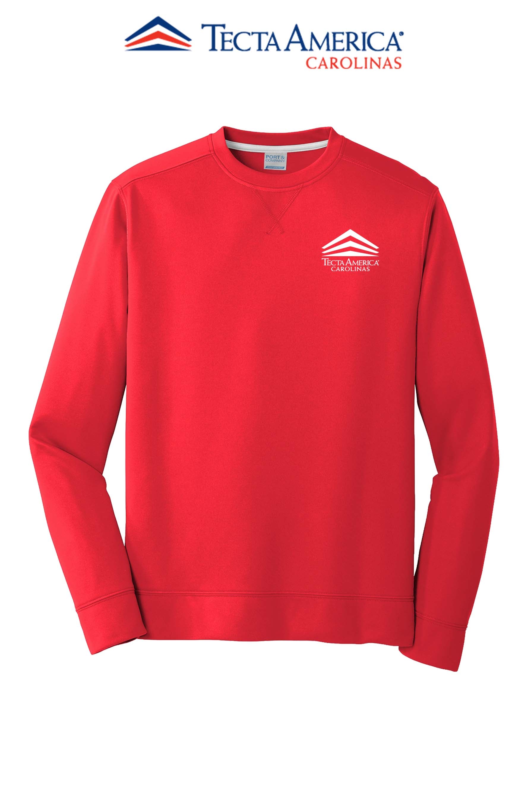 Port & Co™ Performance Fleece Crewneck Sweatshirt - Tecta America Carolinas LLC