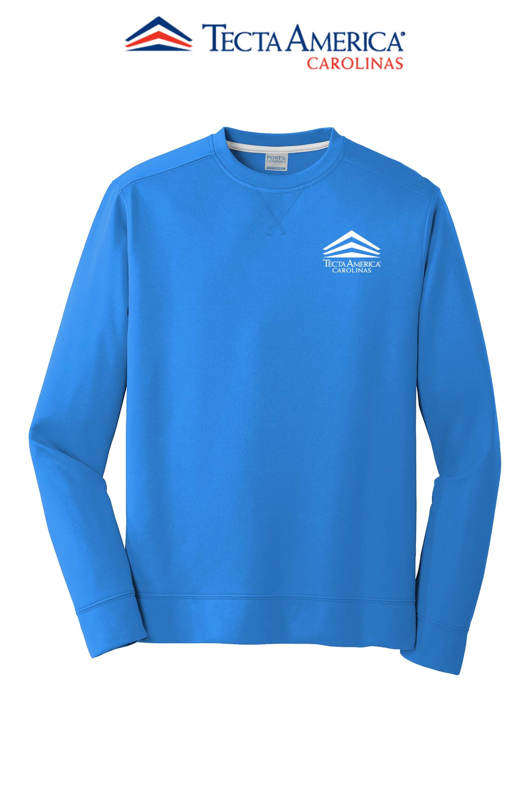 Port & Co™ Performance Fleece Crewneck Sweatshirt - Tecta America Carolinas LLC