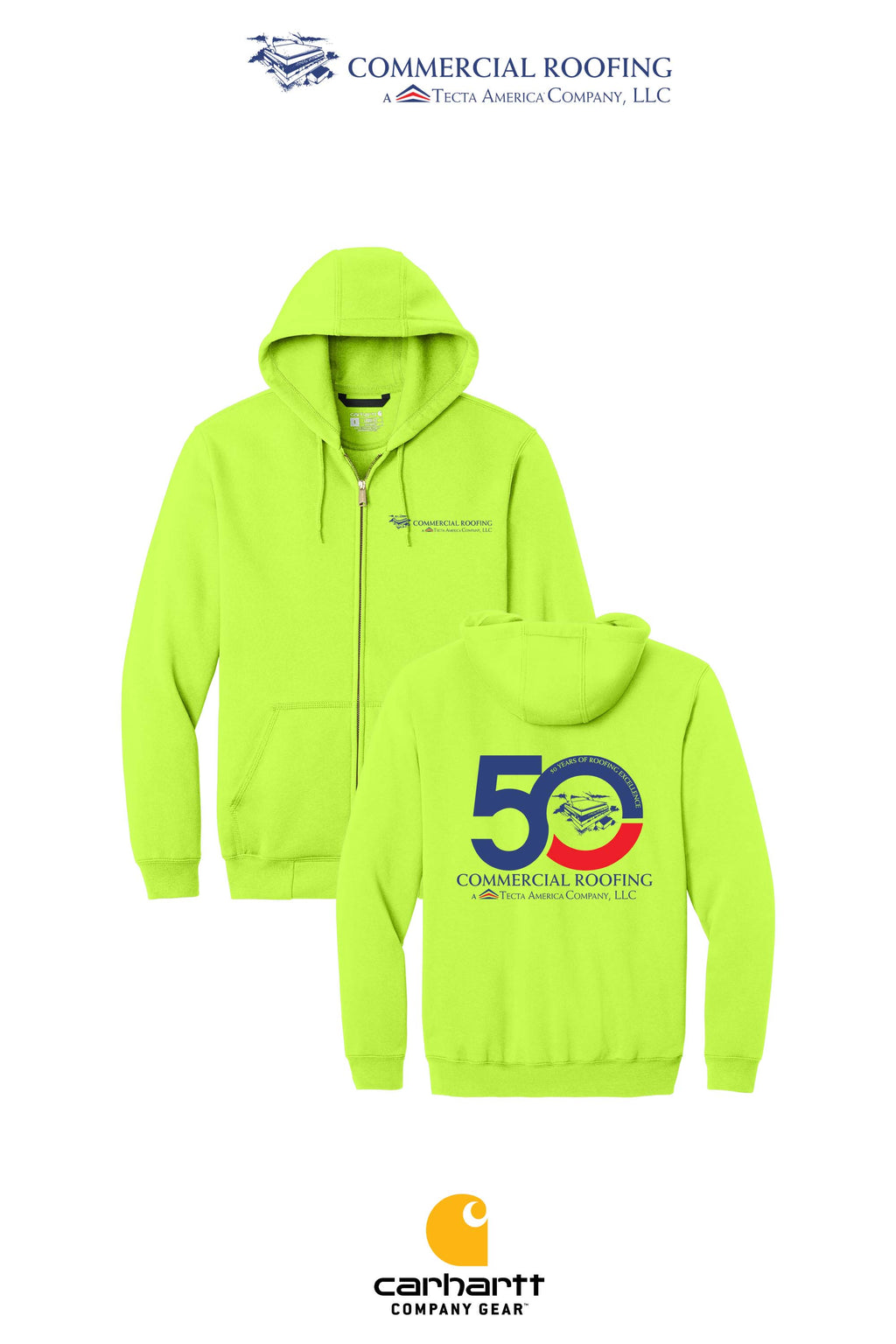 Carhartt® Midweight Hooded Zip-Front Sweatshirt - Commercial Roofing