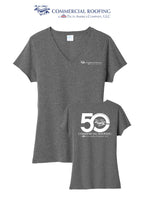 Port & Co™ Women's Tri-Blend V-Neck Tee - Commercial Roofing