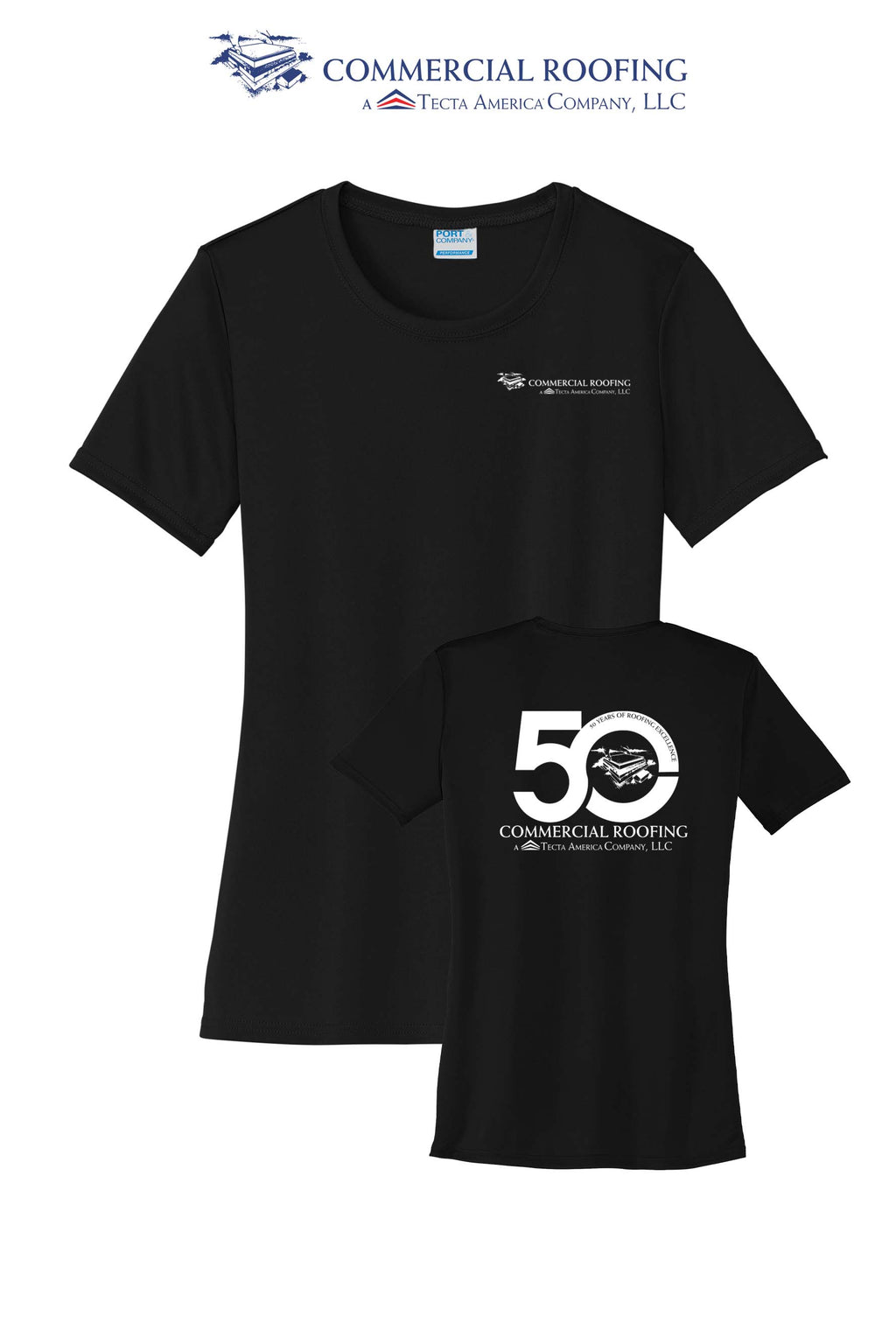Port & Co™ Women's Performance  UPF50 Tee - Commercial Roofing