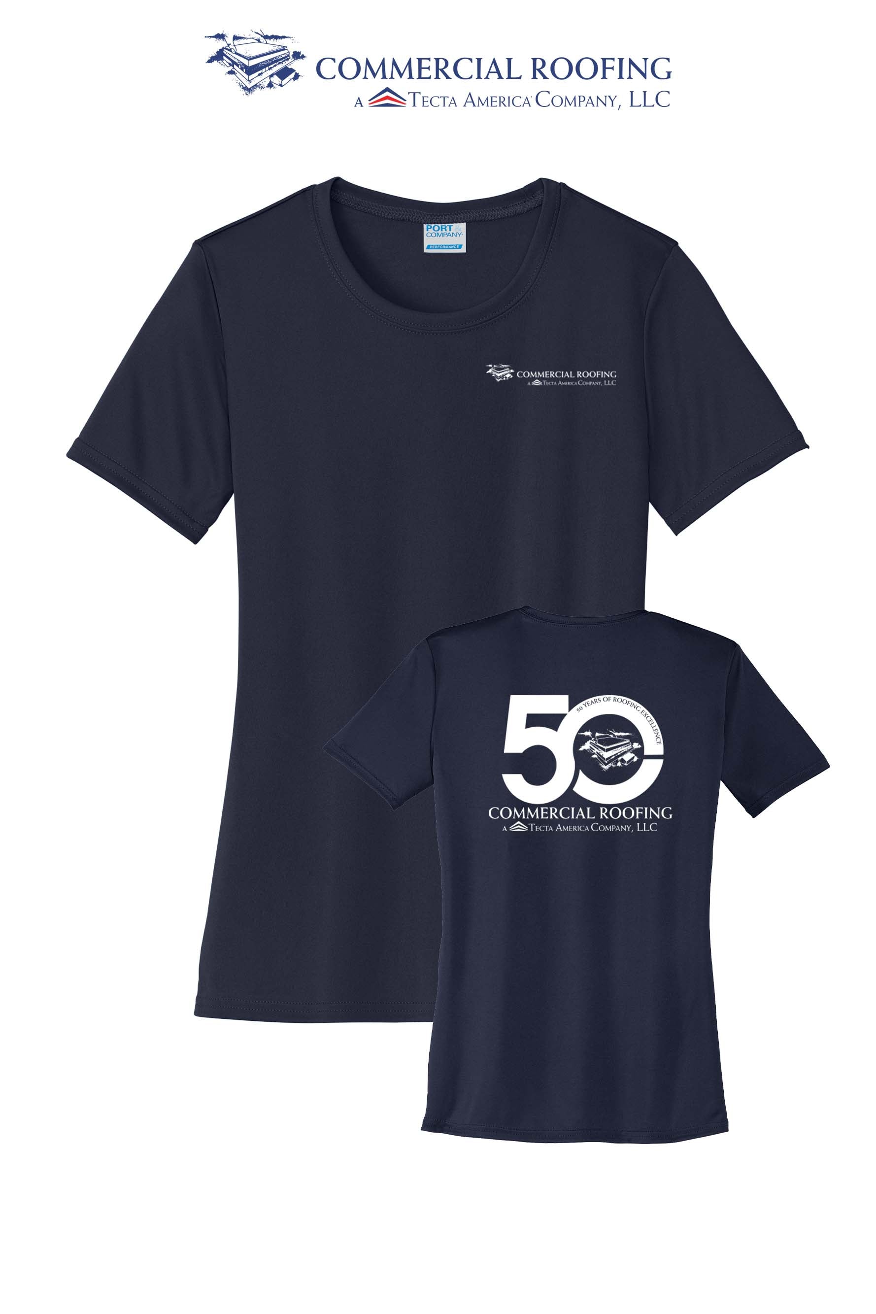Port & Co™ Women's Performance  UPF50 Tee - Commercial Roofing
