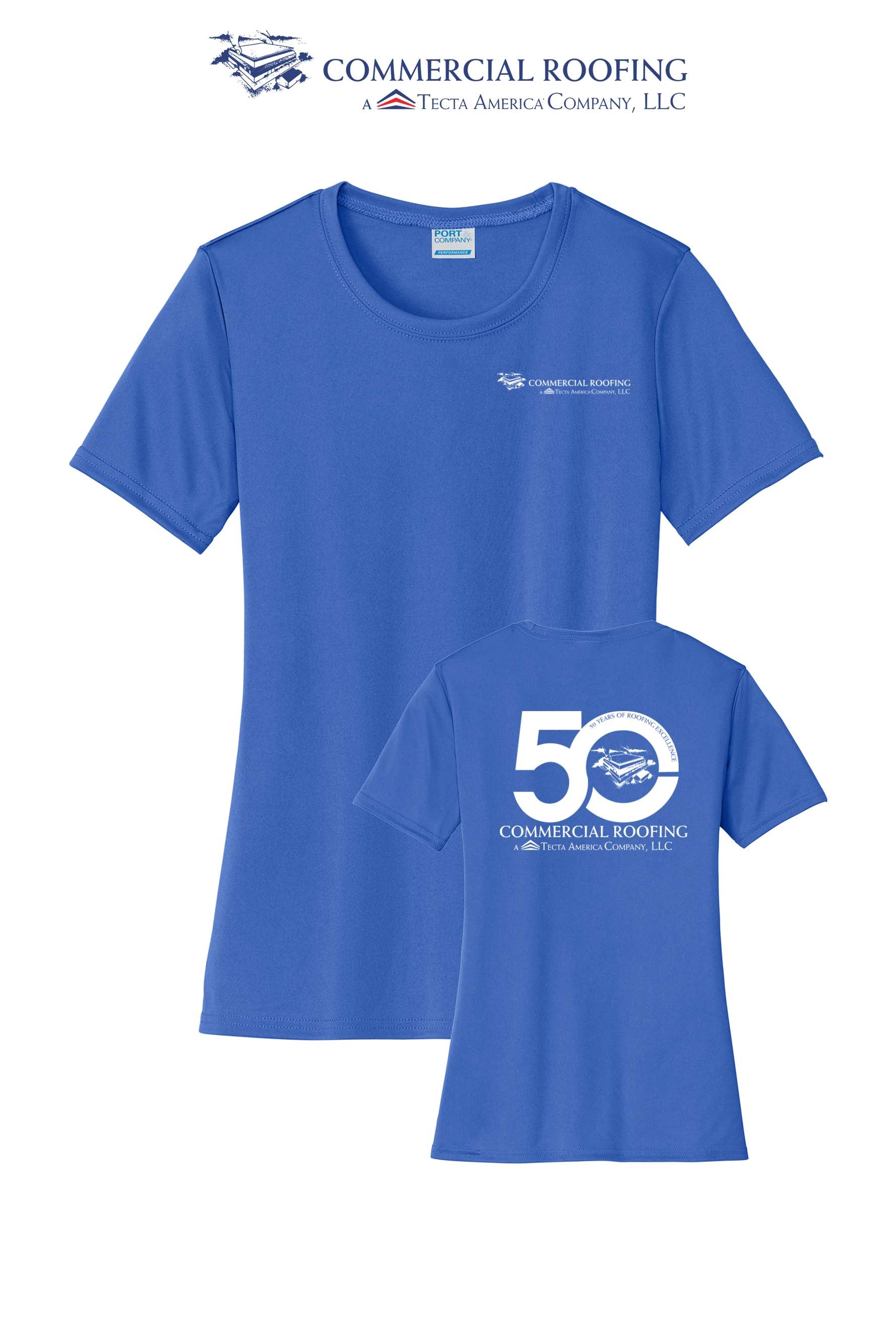 Port & Co™ Women's Performance  UPF50 Tee - Commercial Roofing