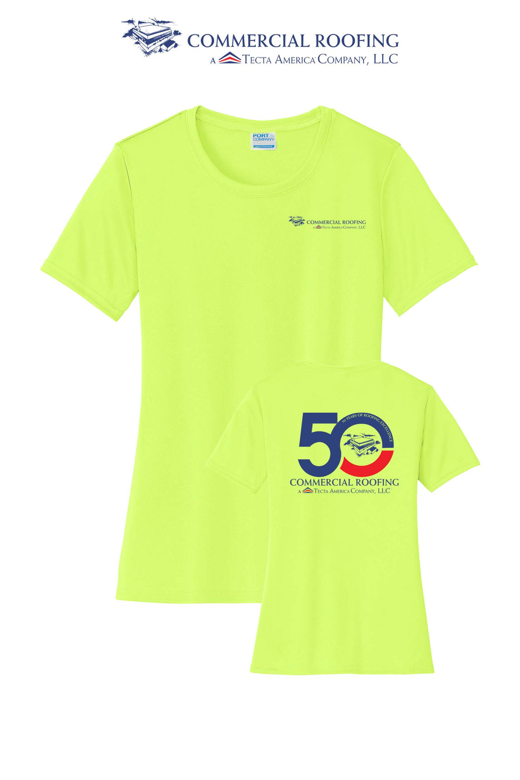 Port & Co™ Women's Performance  UPF50 Tee - Commercial Roofing
