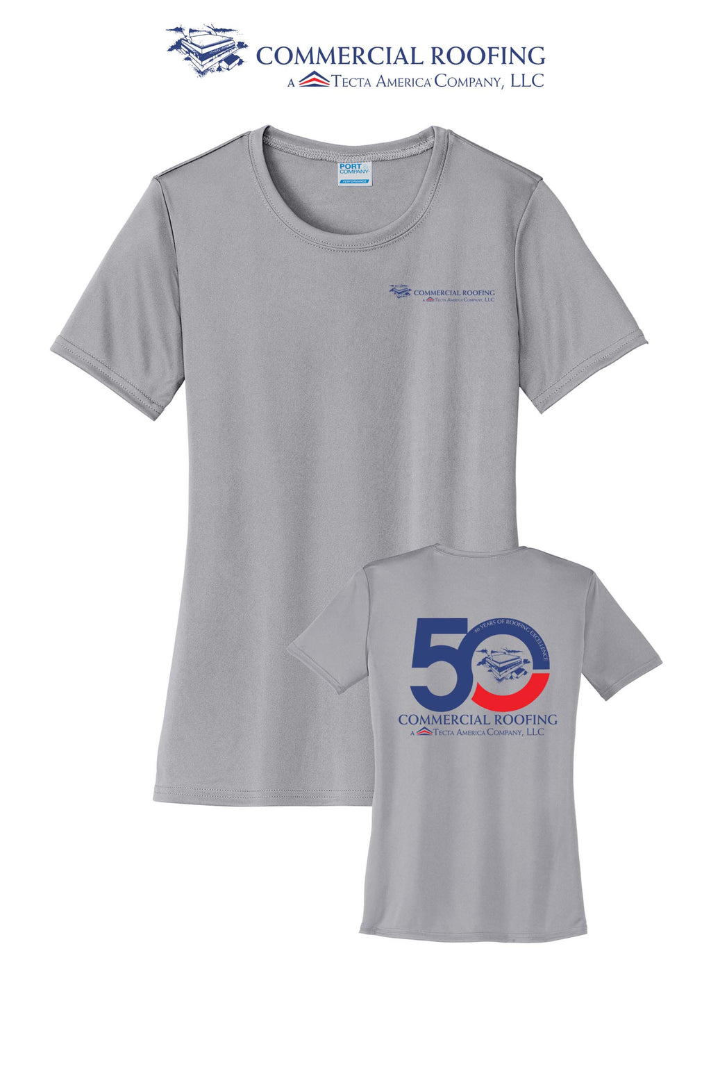 Port & Co™ Women's Performance  UPF50 Tee - Commercial Roofing