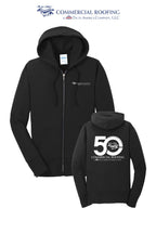 Port & Co™ Women's Core Fleece Full-Zip Hooded Sweatshirt - Commercial Roofing