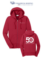 Port & Co™ Women's Core Fleece Full-Zip Hooded Sweatshirt - Commercial Roofing