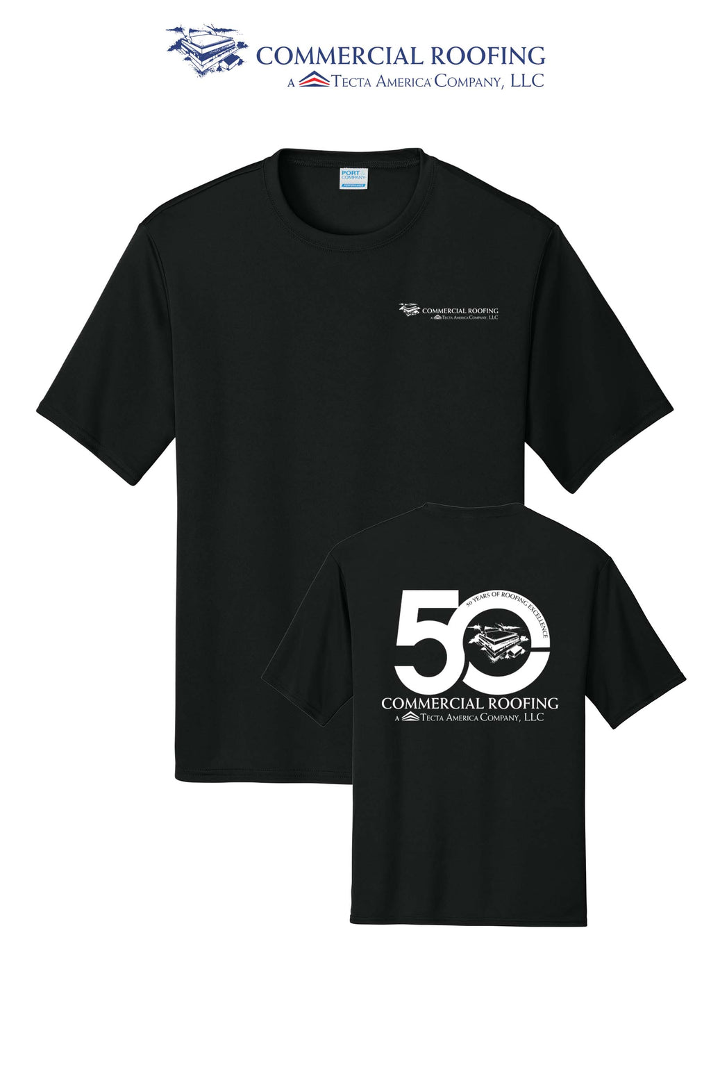 Port & Co™ Performance UPF 50 Tee - Commercial Roofing