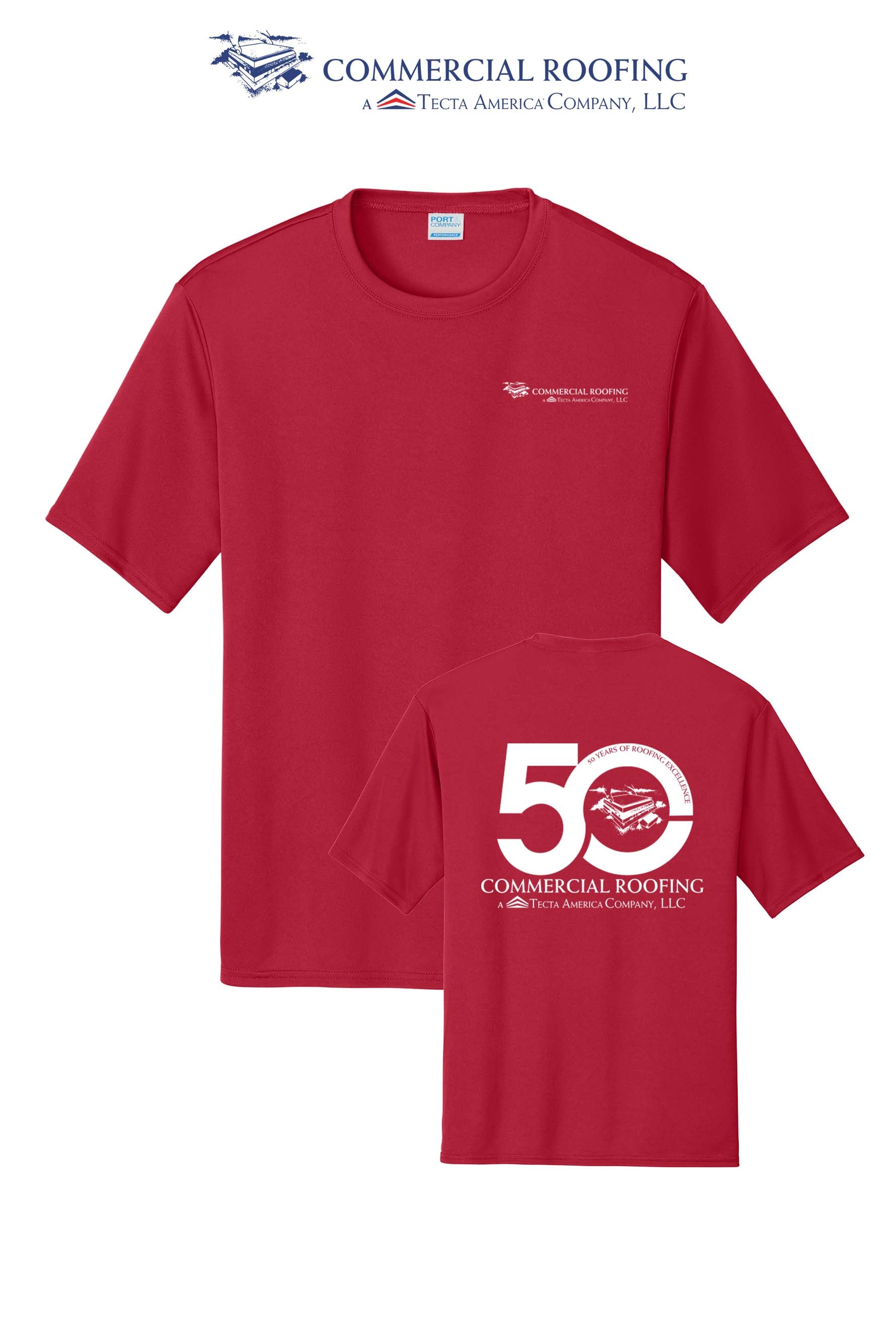 Port & Co™ Performance UPF 50 Tee - Commercial Roofing