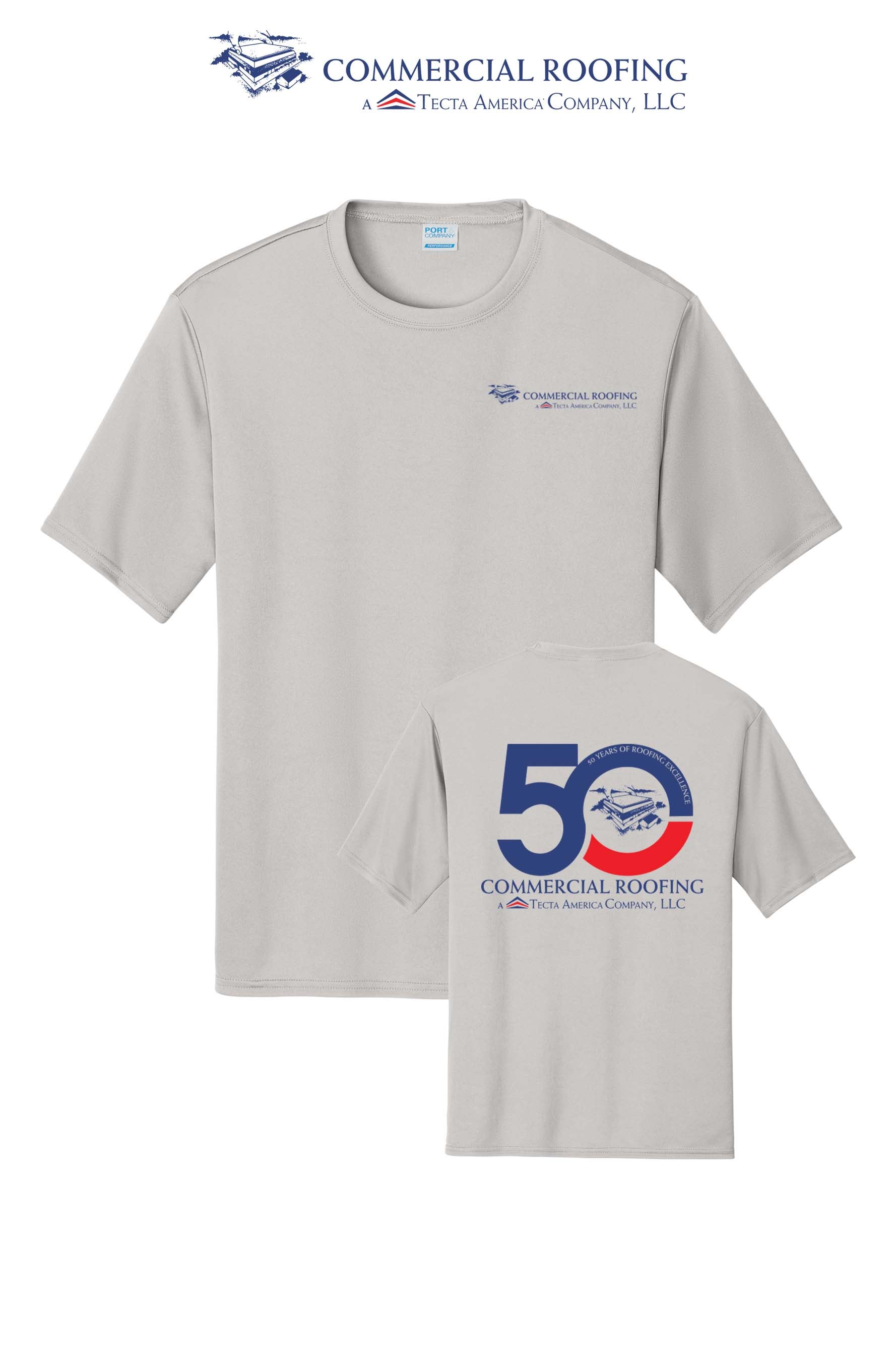 Port & Co™ Performance UPF 50 Tee - Commercial Roofing
