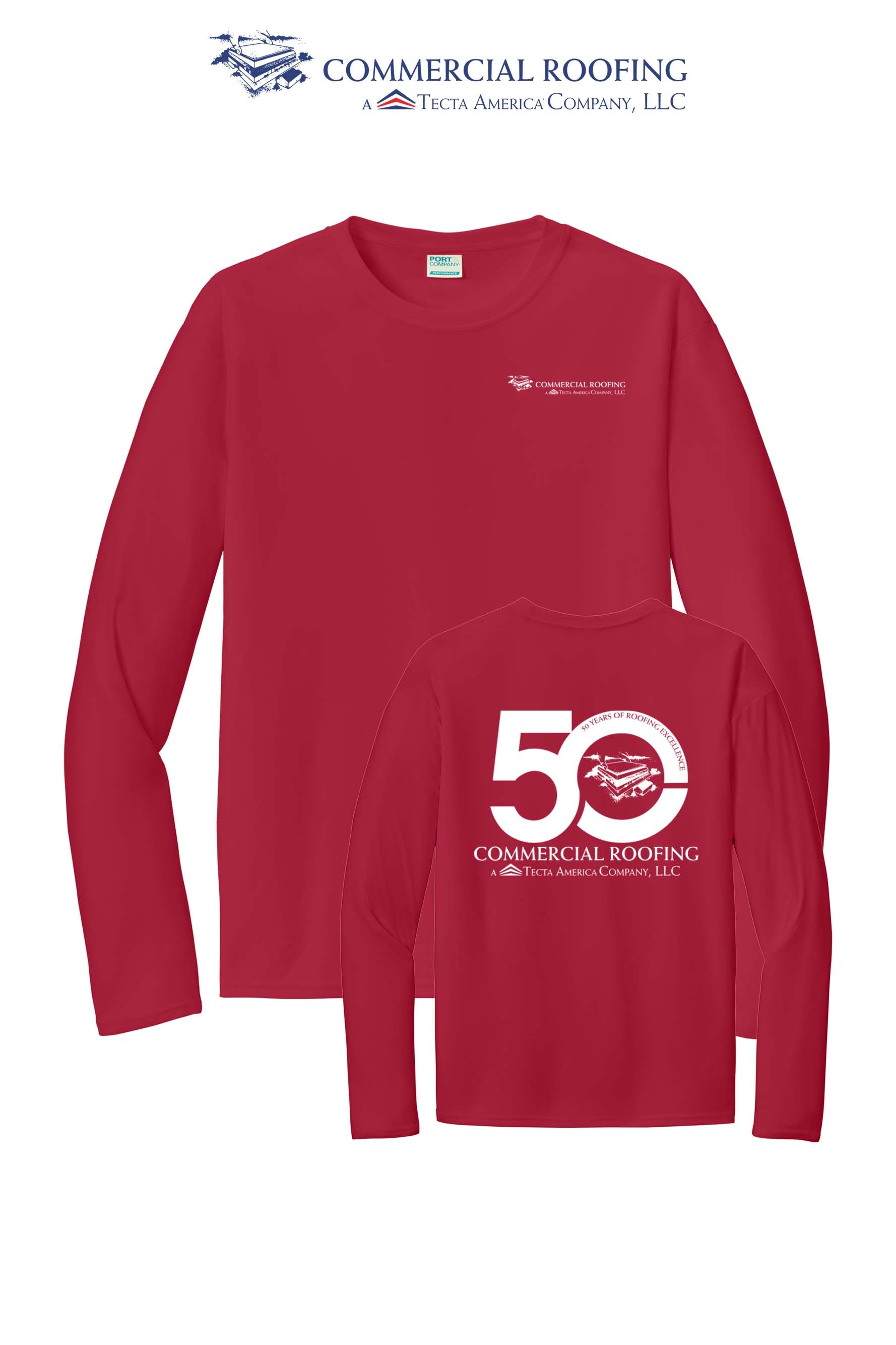 Port & Co™ Performance UPF 50 Long Sleeve - Commercial Roofing