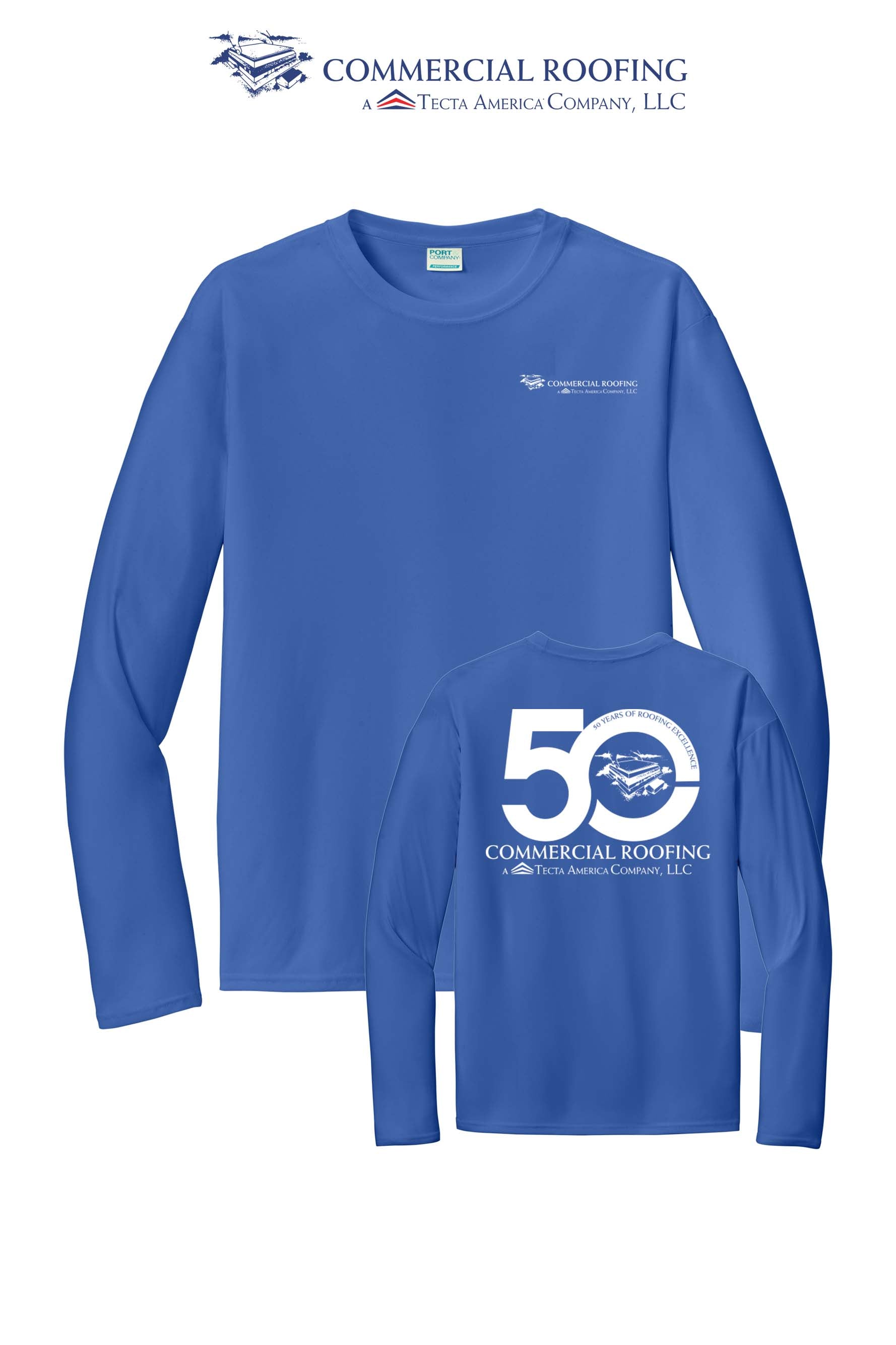 Port & Co™ Performance UPF 50 Long Sleeve - Commercial Roofing