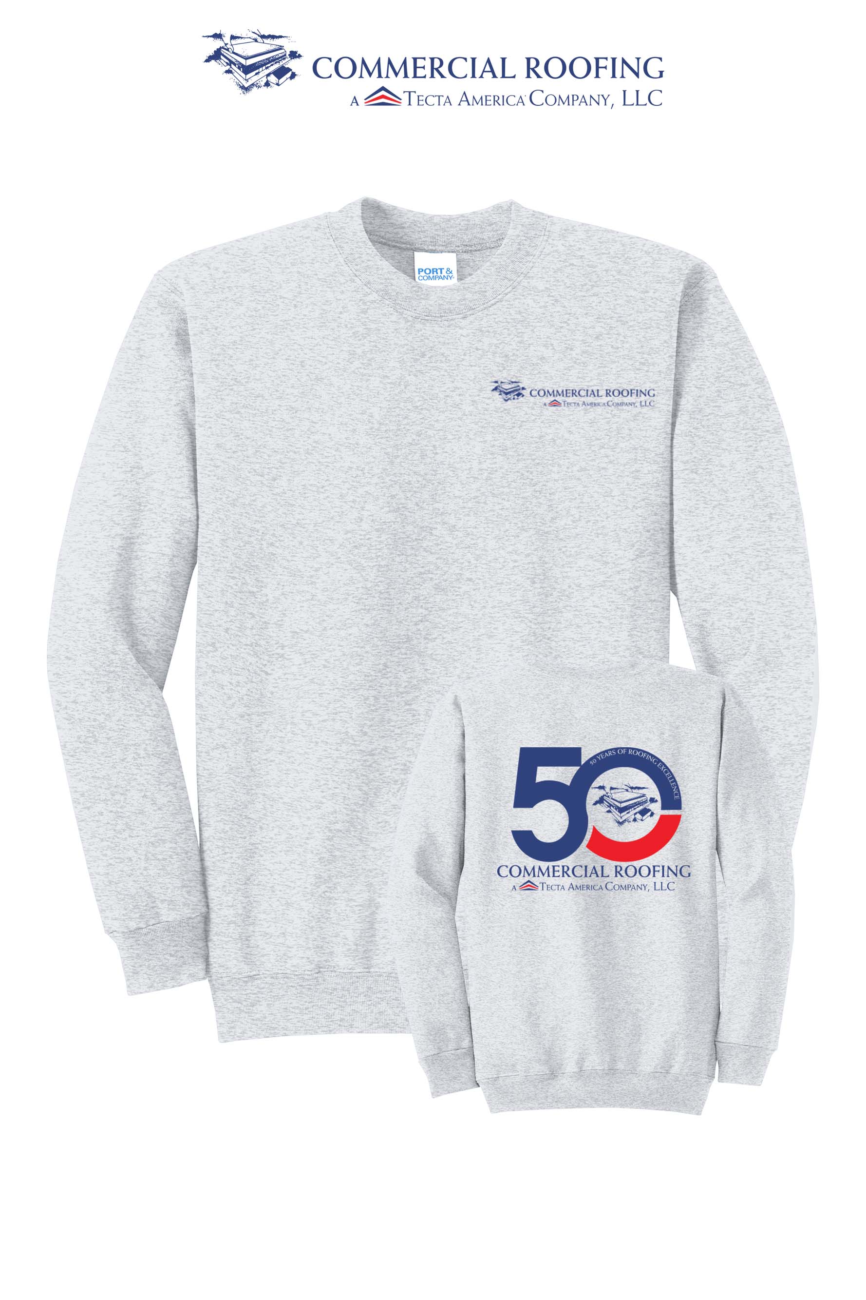 Port & Co™ Core Fleece Crewneck Sweatshirt - Commercial Roofing
