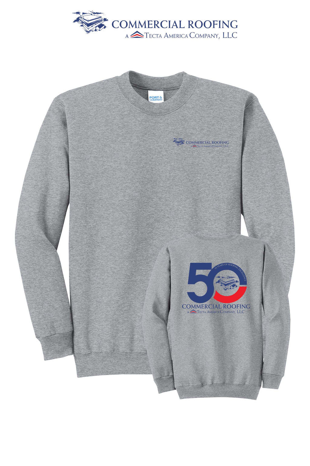 Port & Co™ Core Fleece Crewneck Sweatshirt - Commercial Roofing