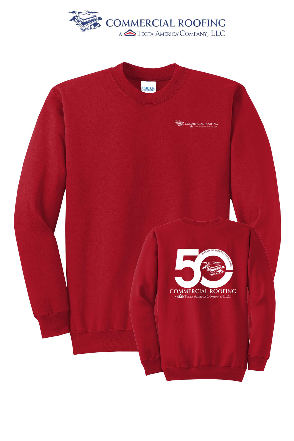 Port & Co™ Core Fleece Crewneck Sweatshirt - Commercial Roofing