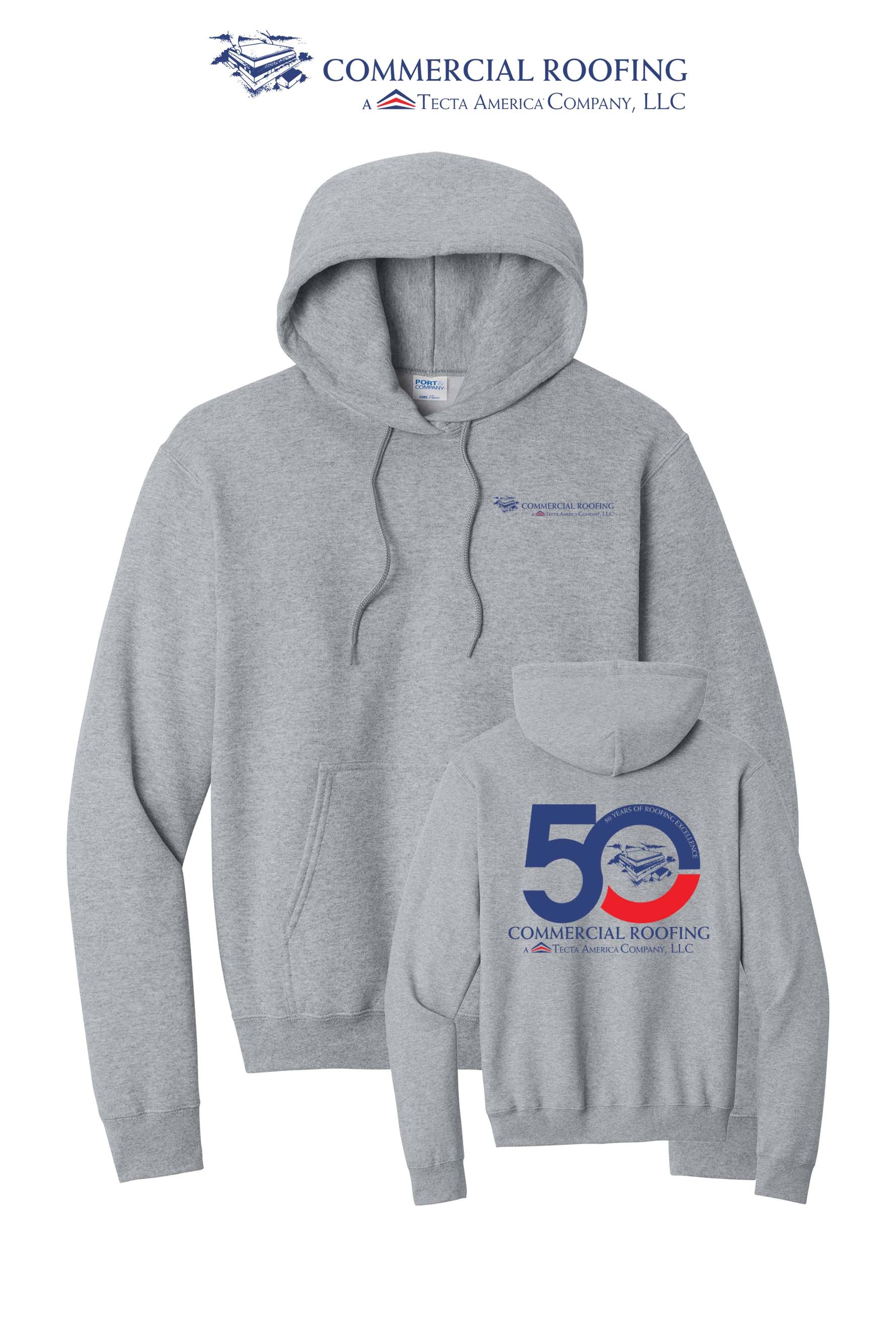 Port & Co™ Core Fleece Pullover Hooded Sweatshirt - Commercial Roofing