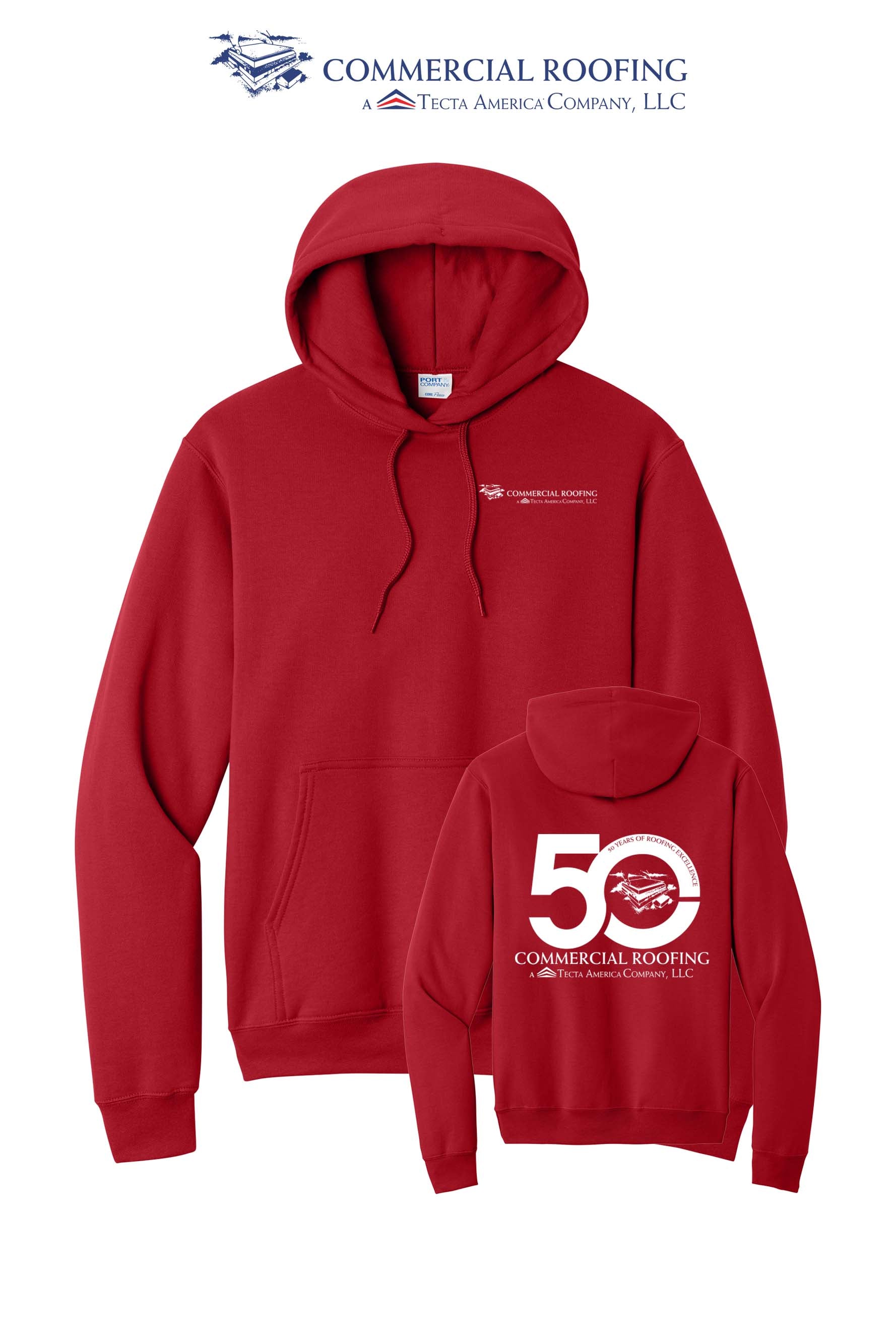 Port & Co™ Core Fleece Pullover Hooded Sweatshirt - Commercial Roofing