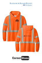 CornerStone® ANSI 107 Class 3 Long Sleeve Segmented Tape Hooded Tee - Blackmore & Buckner