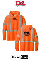 CornerStone® ANSI 107 Class 3 Long Sleeve Segmented Tape Hooded Tee - B&L Sheet Metal & Roofing