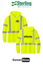 CornerStone® ANSI 107 Class 3 Long Sleeve Segmented Tape Hooded Tee - Sterling, A Tecta American Company LLC